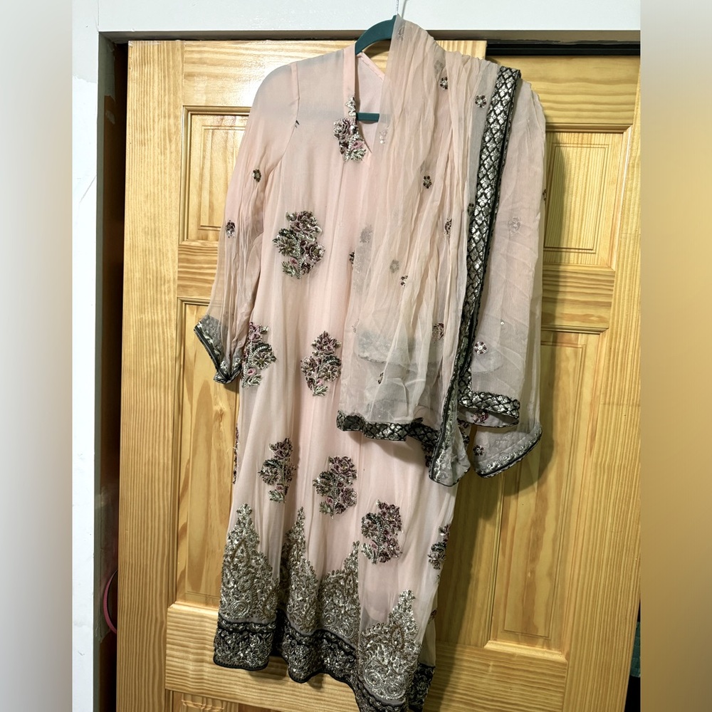 Pakistani fancy outfit.